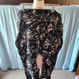Lane Bryant Black and White Patterned Leggings